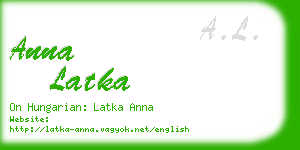 anna latka business card